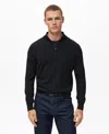 Mango Perkins Wool Quarter Zip Sweater In Black