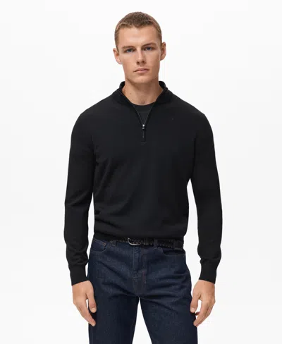 MANGO MEN'S PERKINS NECK WOOL SWEATER