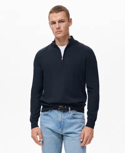 MANGO MEN'S PERKINS NECK WOOL SWEATER