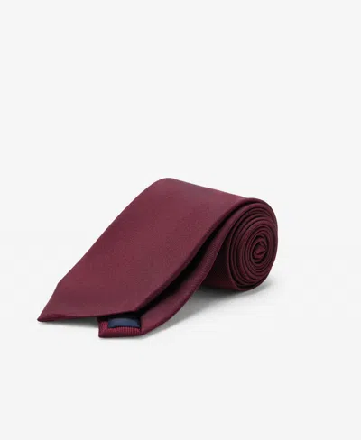 Mango Men's Plain Silk Tie In Burgundy