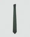 Mango Men's Plain Silk Tie In Green