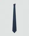 Mango Men's Plain Silk Tie In Navy