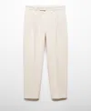 MANGO MEN'S PLEATED RELAXED-FIT TROUSERS