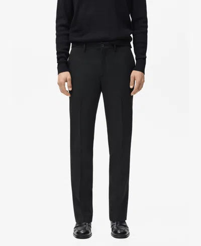 Mango Men's Pleated Slim-fit Pants In Black
