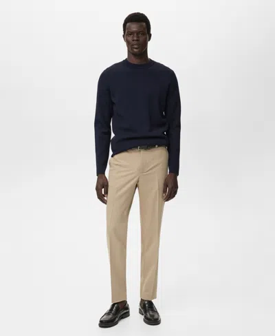 Mango Men's Pleated Slim-fit Pants In Neutral