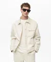 Mango Men's Pocket Linen And Cotton Jacket In Neutral