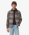 Mango Men's Pockets Check Overshirt In Orange