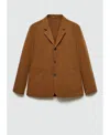 Mango Slim Fit Sport Coat In Burnt Orange