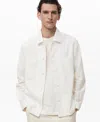 Mango Men's Pockets Linen Overshirt In Neutral