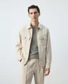 Mango Regular-fit Modal Jacket With Pockets In Neutral