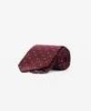 Mango Men's Mulberry Silk Polka Dot Tie In Burgundy