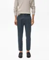 Mango Men's Prato Cropped Tapered Chino Pants In Blue