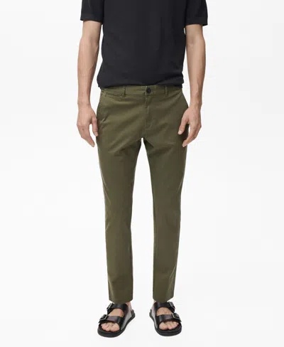 MANGO MEN'S PRATO CROPPED TAPERED CHINO PANTS