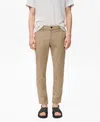 Mango Prato Crop Tapered Stretch Cotton Chinos In Neutral
