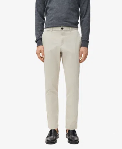 Mango Men's Prato Cropped Tapered Chino Pants In Gray