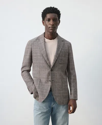 Mango Men's Prince Of Wales Check Blazer In Pattern