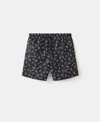 Mango Printed Swimsuit With Drawstring In Black