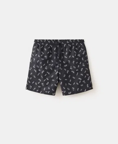 MANGO MEN'S PRINTED DRAWSTRING SWIMSUIT