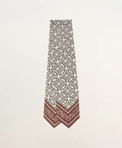 Mango Men's Printed Scarf In Green