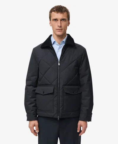 Mango Men's Quilted Water Repellent Jacket In Metallic