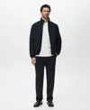 Mango Men's Quilted Water-repellent Reversible Jacket In Blue