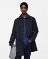 Mango Men's Quilted Water-repellent Trench Coat In Black