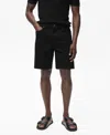 Mango Regular Fit Denim Shorts In Black