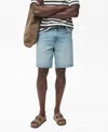 Mango Regular Fit Denim Shorts In Blue