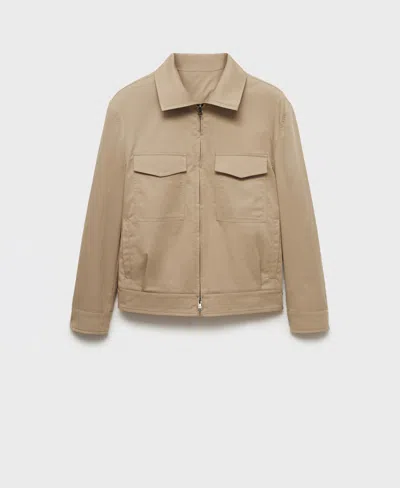MANGO MEN'S REGULAR-FIT COTTON JACKET