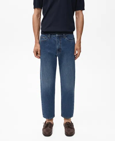 Mango Men's Regular Fit Cotton Jeans In Blue