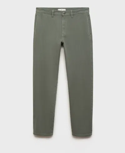 Mango Men's Regular Fit Cotton Jeans In Green