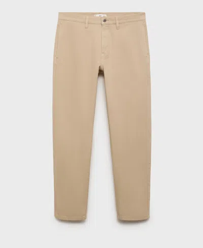 Mango Men's Regular Fit Cotton Jeans In Brown