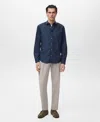 Mango Men's Regular-fit Cotton Shirt In Blue