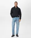 Mango Men's Regular-fit Cotton Sweatshirt In Blue