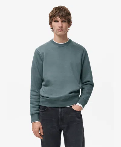 Mango Men's Regular-fit Cotton Sweatshirt In Blue