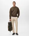 Mango Men's Regular-fit Cotton Sweatshirt In Brown