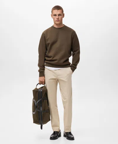 Mango Men's Regular-fit Cotton Sweatshirt In Brown