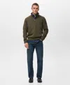 Mango Men's Regular-fit Cotton Sweatshirt In Green