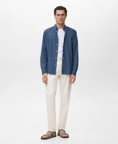 MANGO MEN'S REGULAR FIT DENIM SHIRT