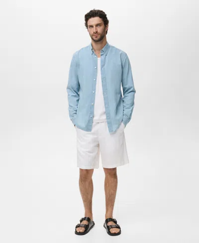 Mango Men's Regular Fit Denim Shirt In Multi