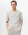 Mango Men's Regular-fit Lyocell Shirt In Neutral