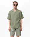 Mango Men's Regular-fit Lyocell Shirt In Green