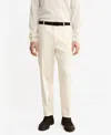Mango Regular Fit Pleated Stretch Cotton Pants In White