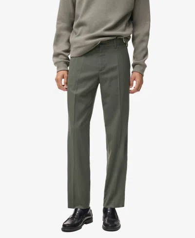 Mango Men's Regular-fit Pleated Pants In Green