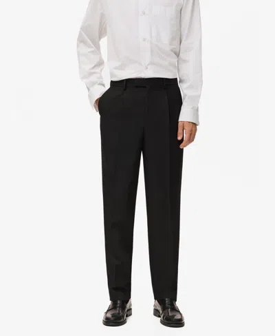 Mango Men's Regular-fit Pleats Suit Pants In Black