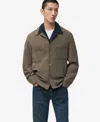 Mango Regular Fit Overshirt In Green