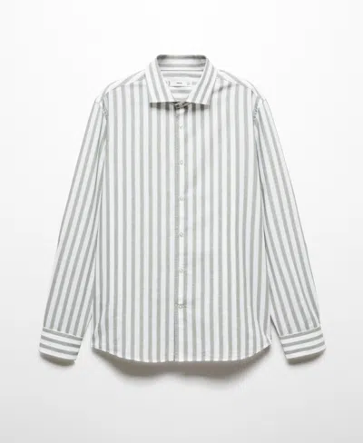 Mango Men's Regular Fit Striped Cotton Shirt In Multi