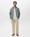 Mango Men's Regular Fit Striped Cotton Shirt In Multi