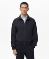 Mango Men's Regular-fit Zip-up Hoodie In Black