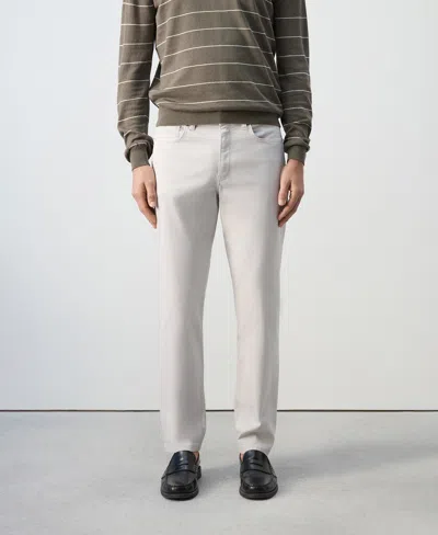 Mango Men's Regular-fit Cotton Pants In Gray